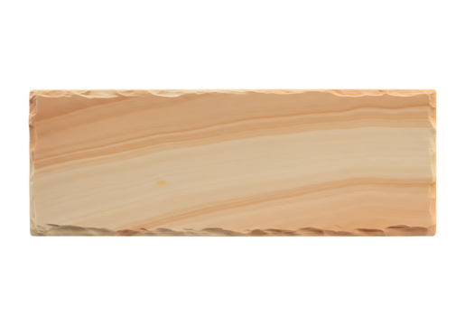 Minimal Japanese sandstone nameplate with Zen-inspired chiseled edges and calm texture for Asian-themed commercial visuals