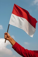 bendera indonesia waving flag of indonesia