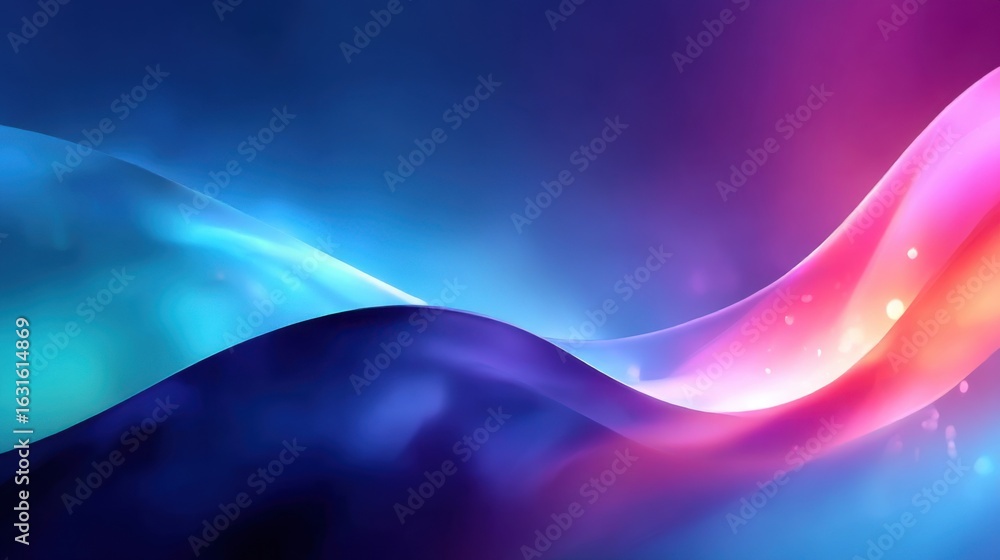 Aufkleber colorful abstract waves create a mesmerizing visual effect in a digital art piece with flowing hues 