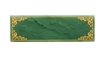 Traditional Chinese jade nameplate with minimal gold inlay for cultural and luxury visual branding