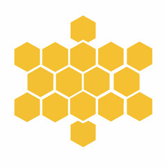 Honeycomb pattern in warm yellow tones against pristine background. Hexagonal honeycomb structure evokes warmth and geometric precision. Honeycomb pattern for branding, packaging,