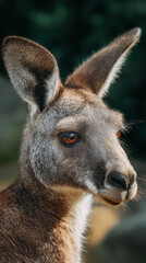 Fototapeta premium Kangaroos Head Shoulders Close-up Portrait