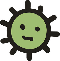 Cute Virus Emoji Icon