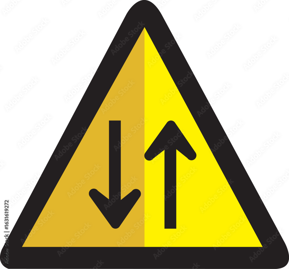 Poster raster vertical exchange warning triangle sign vector design