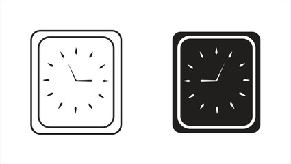 Clock icon, Time icon symbol, Editable Stroke, Pixel Perfect, For Mobile and Web, vector illustration.


