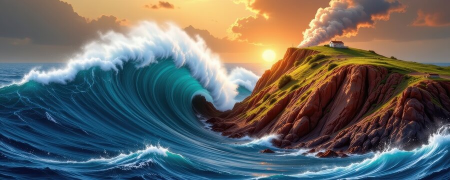 when tectonic plates slip along fault lines under the ocean the abrupt energy release can displace water and create a tsunami that strikes coastlines with great force