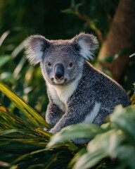 Obraz premium Koala in lush green environment