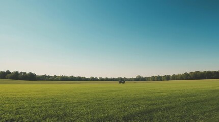 Fototapeta premium Green lawn in urban public park