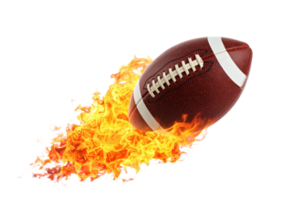 american football on white background