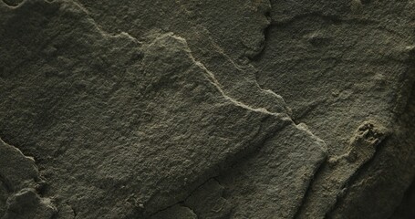 Close-up of dark cracked rock surface with fine lines and subtle texture
