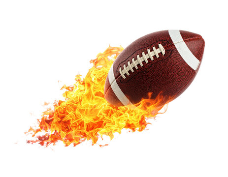 american football on white background