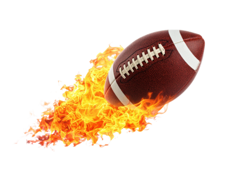 american football on white background