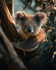 Obraz premium Koala in its Natural Habitat Natural Light Depth of Field