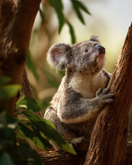 Fototapeta premium Koala in its Natural Habitat Natural Light Depth of Field