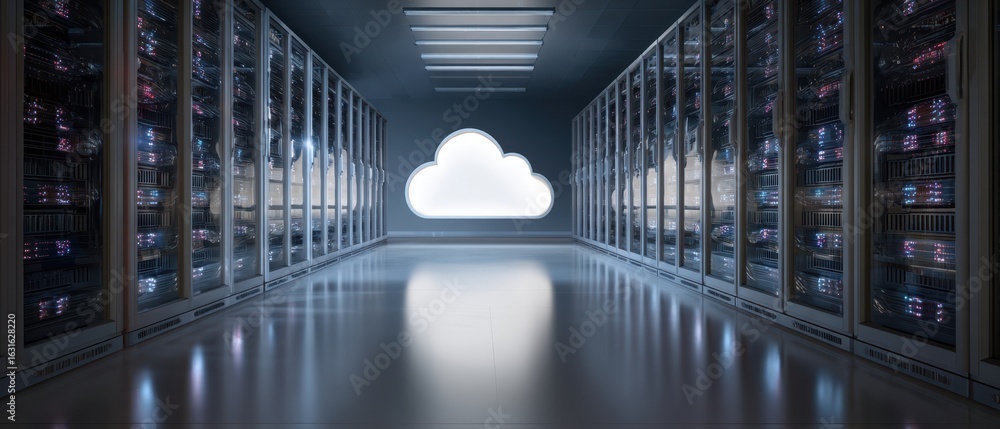 Aufkleber the sleek cloud storage solution within a modern data center environment.