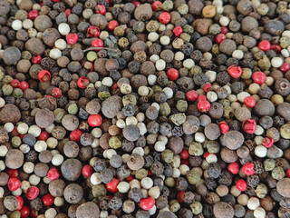Colorful peppercorn mix background
