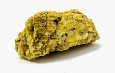 Quartz and impurities of other yellow minerals on an isolated surface. Layers, edges, cracks and...