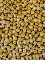 Roasted chickpeas close-up background