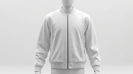 White Bomber Jacket Mannequin Mockup