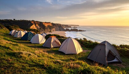 camping in the mountains