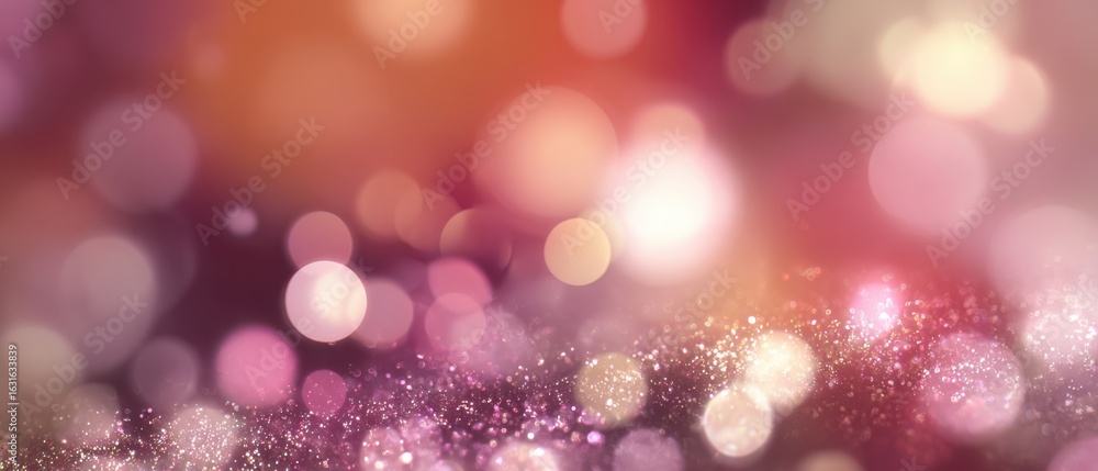 Poster the enchanting sparkle of soft bokeh lights creating a warm atmosphere.
