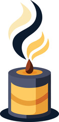 Candle with smoke