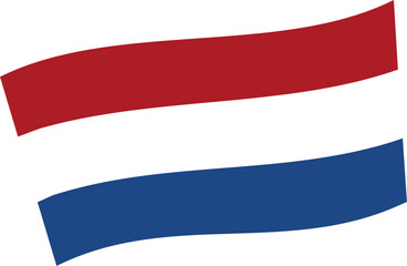 The national flag of the Netherlands. Vector illustration with transparent background