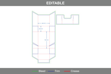 Custom dimensions cigarette box dieline with tuck end box variations featuring accurate die line, box dieline structure, and professional dieline packaging layout