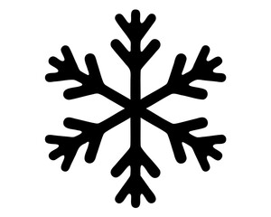 Snowflake icon isolated on a transparent background. Vector illustration.