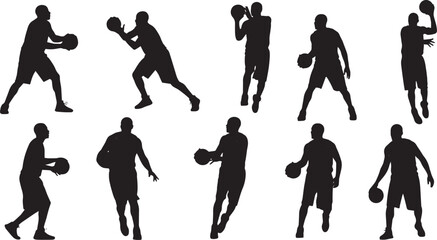 Basketball Player Silhouettes