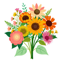 bouquet of sunflowers