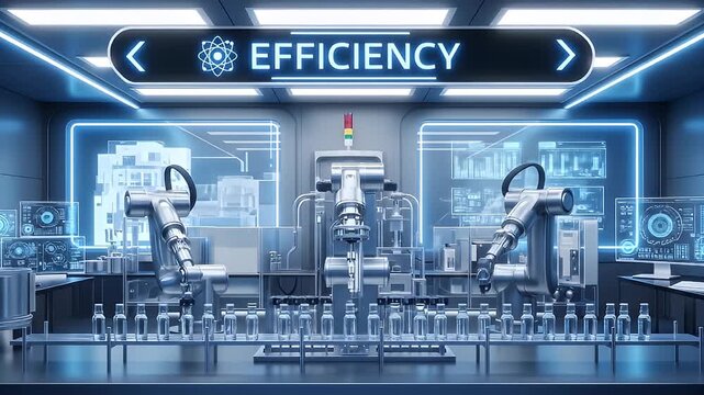 Automated Robotic System Enhancing Manufacturing Efficiency in a Modern Facility