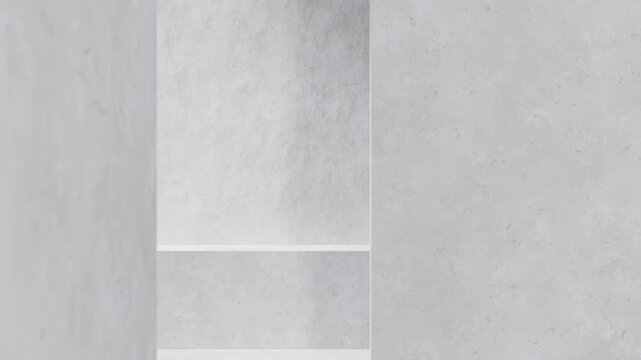 Minimal concrete wall with clean geometric lines. 3d render
