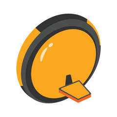 Premium 2d style icon of one-wheel monowheel   © CreativeStudio