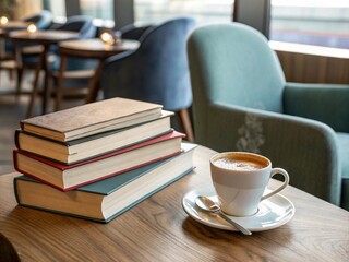 cozy coffee and books relaxing reading nook