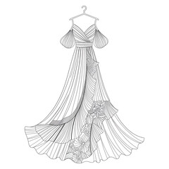 She is a dress