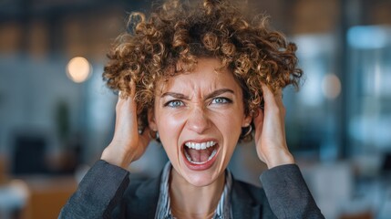 People in the office display clear facial expressions and gestures that indicate stress, shock, or pressure. This conveys emotions in a stressful work environment, such as urgent situations, work pres