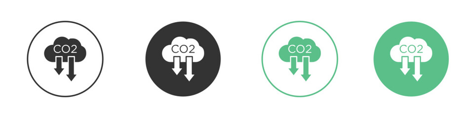 Low carbon dioxide icon