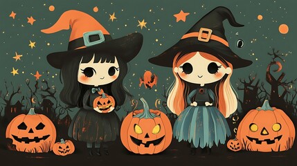 Halloween-themed personage sticker with a deep sense of togetherness