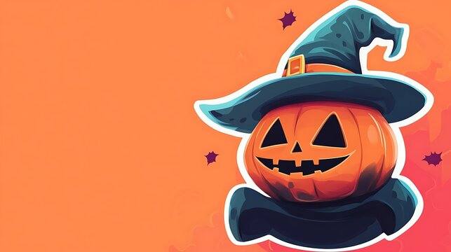 Halloween character die-cut sticker with connection and unity focus