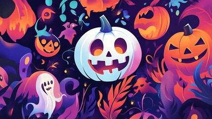 Halloween character die-cut sticker with emphasis on connection and unity