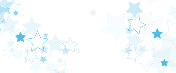 Blue stars on transparent background.