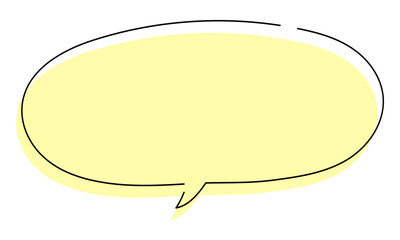 シンプルでおしゃれな手描き吹き出しのイラスト