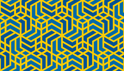 sweden flag chevron pattern. geometric background for decoration and etc. vector illustration