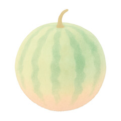 Fototapeta premium PNG Watercolor watermelon fruit illustration.