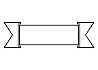 シンプルなリボン風の見出しフレーム
