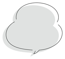 シンプルでおしゃれな手描き吹き出しのイラスト