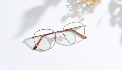 glasses on a white background