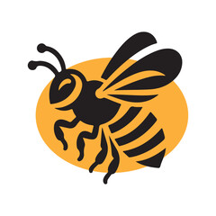 Honey Bee Icon – Pollinator and Nature Vector