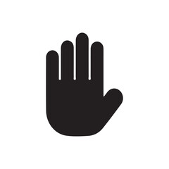 Obraz premium Stop Hand Icon – Warning and Safety Symbol Vector